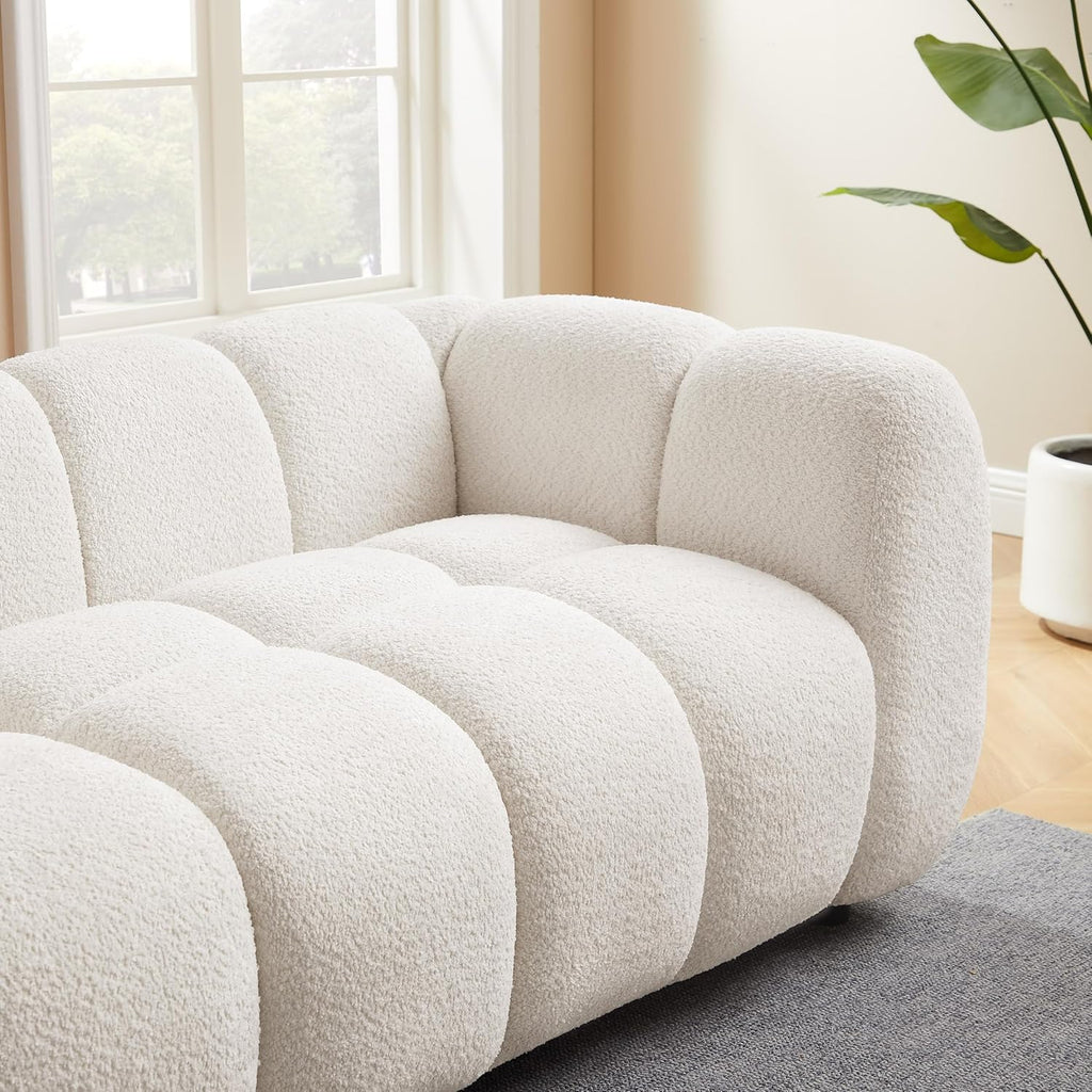 88" Oversized Boucle Sofa, Modern Upholstered Tufted Cloud Couch