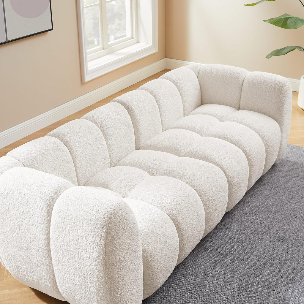 88" Oversized Boucle Sofa, Modern Upholstered Tufted Cloud Couch