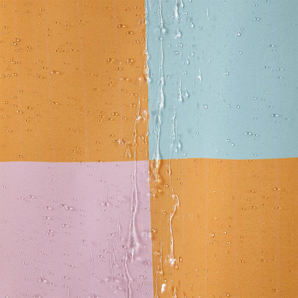 Multicolored Checkered Retro Fabric Shower Curtain Extra Long 72 Inches Length, Bright Rainbow Colorful Modern Simple