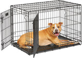 36-Inch LifeStages Crate for Medium-Large Breeds, 41-70 lbs, Double Door Folding Dog Crate with Divider Panel