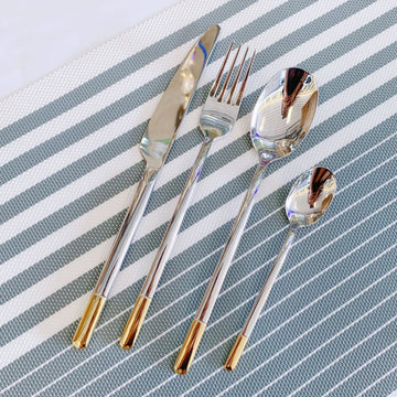 Silverware Set Service for 16, 64-Piece Modern Stainless Steel Flatware Cutlery Set, Dinnerware sets Include Fork