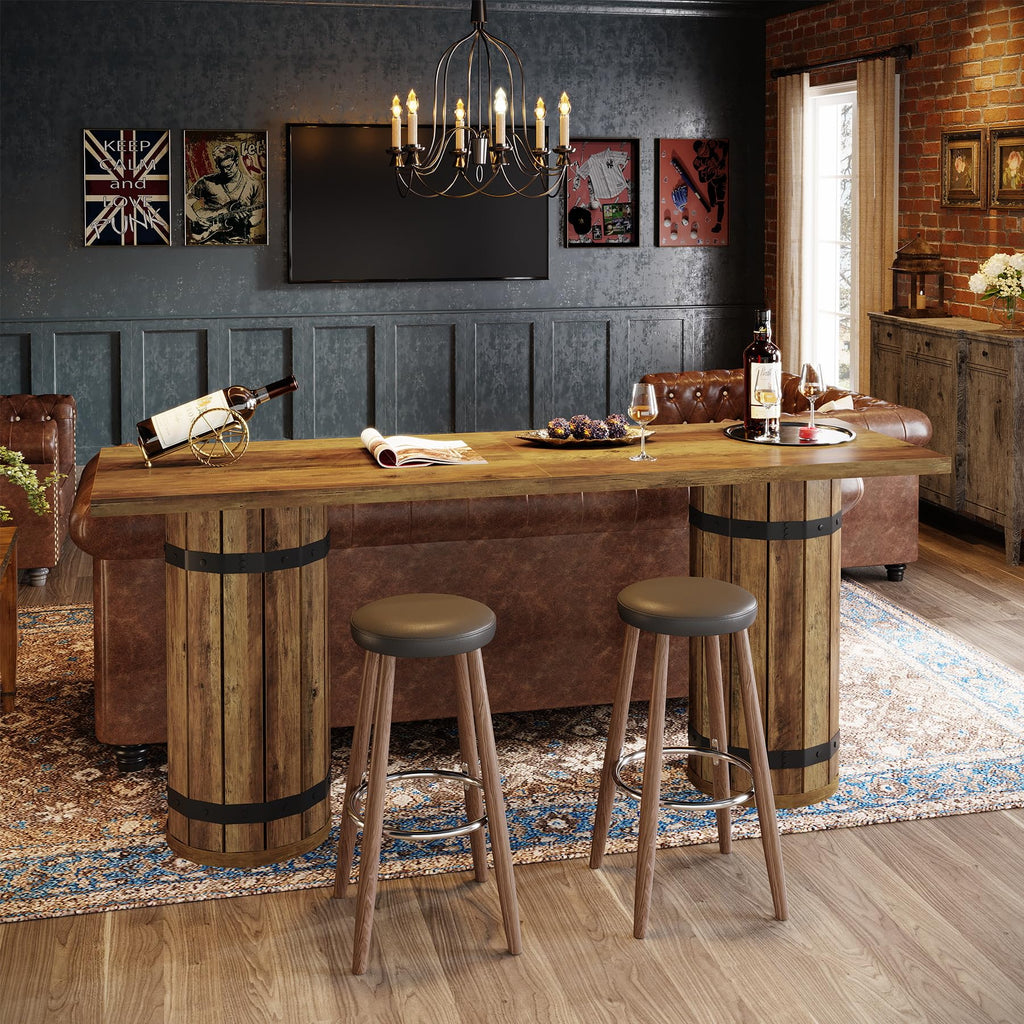 70.9-Inch Long Bar Table, Farmhouse Counter Height Table