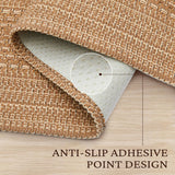 3x5 Washable Boho Area Rug, Lightweight Non-Slip Carpet for Living Room Bedroom Taupe