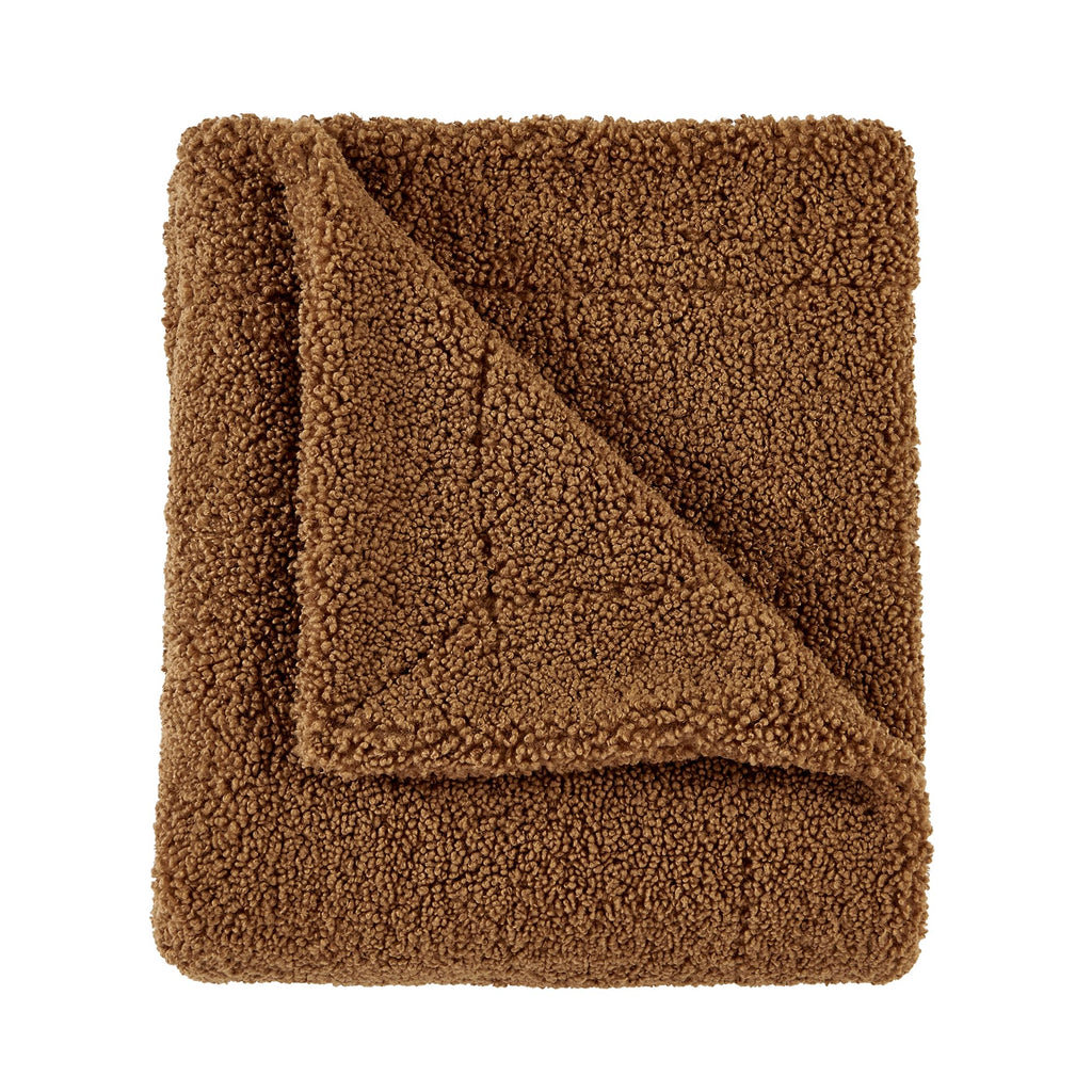 Teddy Umber 50x60 inch Boucle Throw Blanket