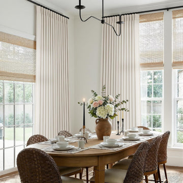 Natural Pinch Pleated Semi Sheer Curtains 2 Panels Set for Sliding Glass Doors, Memory Shape Pleat Thick