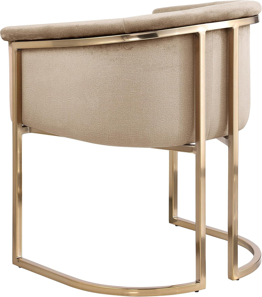 Meridian Furniture 758Beige-C Tierra Collection Modern | Contemporary Upholstered Dining Chair with Luxurious Beige