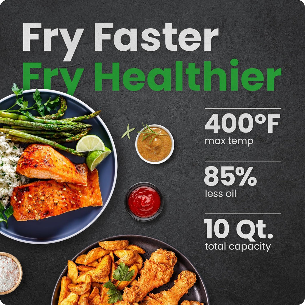 Multifunctional Digital Air Fryer+ Rotisserie, Dehydrator, Convection Oven, 17 Touch Screen Presets Fry, Roast
