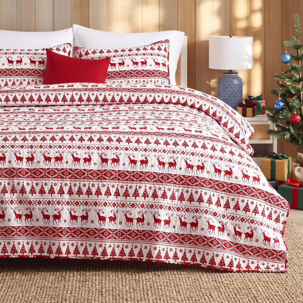 Christmas Quilt Set Queen Size