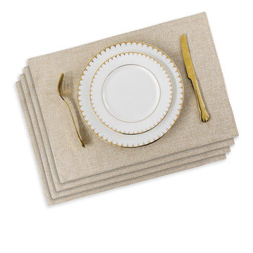 Placemats Set of 4 Heat Resistant Dining Table Place Mats Plate Mat Cloth Placemats Kitchen Table Mats Indoor Outdoor
