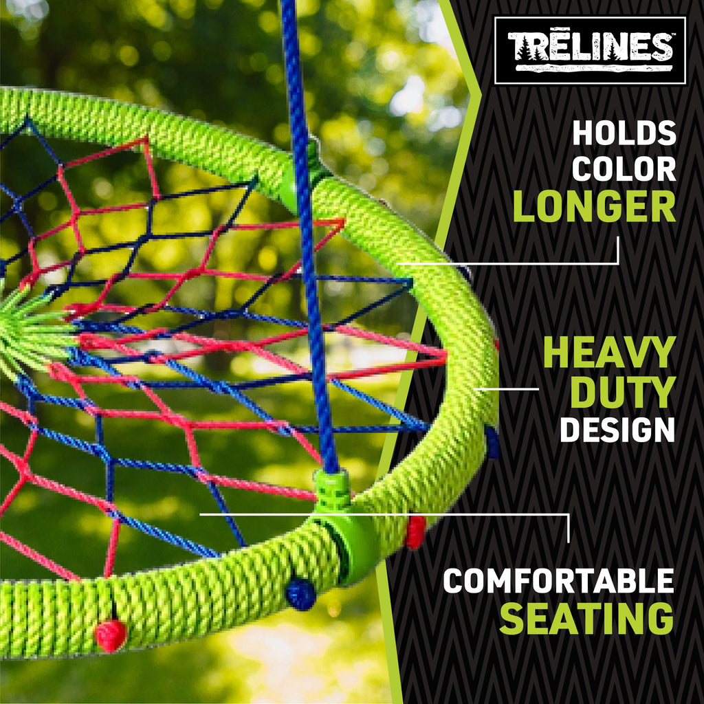 40" Dreamcatcher Round Tree Swing - Colorful & Beautiful Backyard Swing for Kids Outdoor - Perfect for Family &