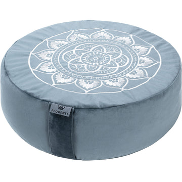 Zafu Meditation Cushion Round Velvet Buckwheat Floor Pillow Ocean