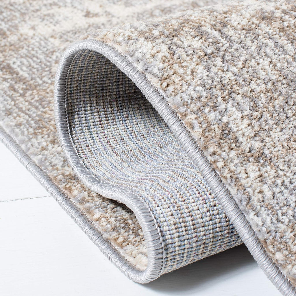 Madison X-Large Area Rug - 12' x 15', Grey & Beige, Modern Abstract Design, Non-Shedding & Easy Care