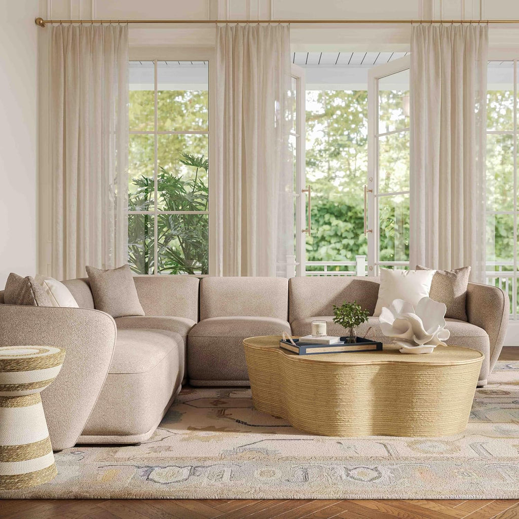 Sylvie Cream Boucle 4-Piece Sectional