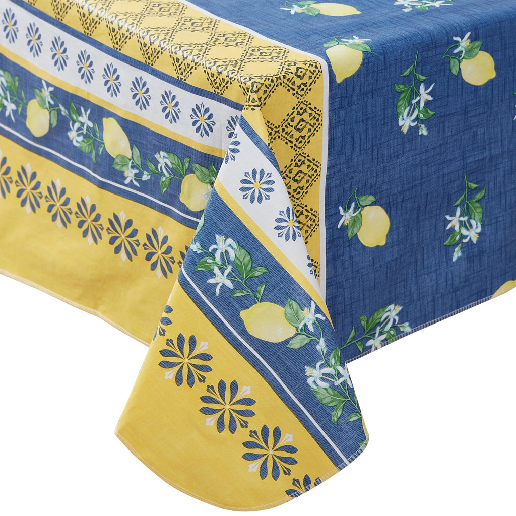 Lemon Grove 60 x 102 Inch Rectangle Vinyl Tablecloth