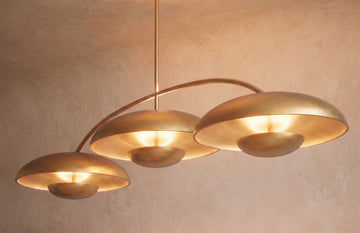 Inspired Cosmic Style 60" Linear Chandelier Lacquered Burnished Brass - Main Product View