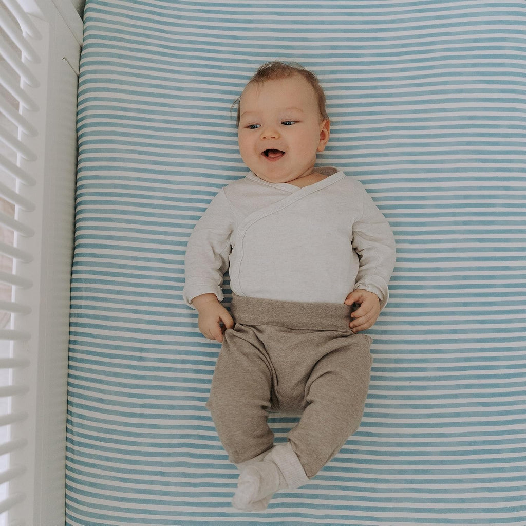 Crib Sheets Neutral - Fitted Baby Crib Sheets Bed for Girl Boy - 2 Pack Standard & Toddler Mattress - Buttery Soft