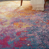 Home Passion Sunburst 8' x Round Area-Rug, Modern, Abstract, Easy-Cleaning, Non Shedding, Bed Room, 