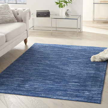 Essentials Navy Blue 5' x 7' Area Rug - Easy Clean, Non Shedding, Bed Room, Living Room, Dining Room, Kitchen