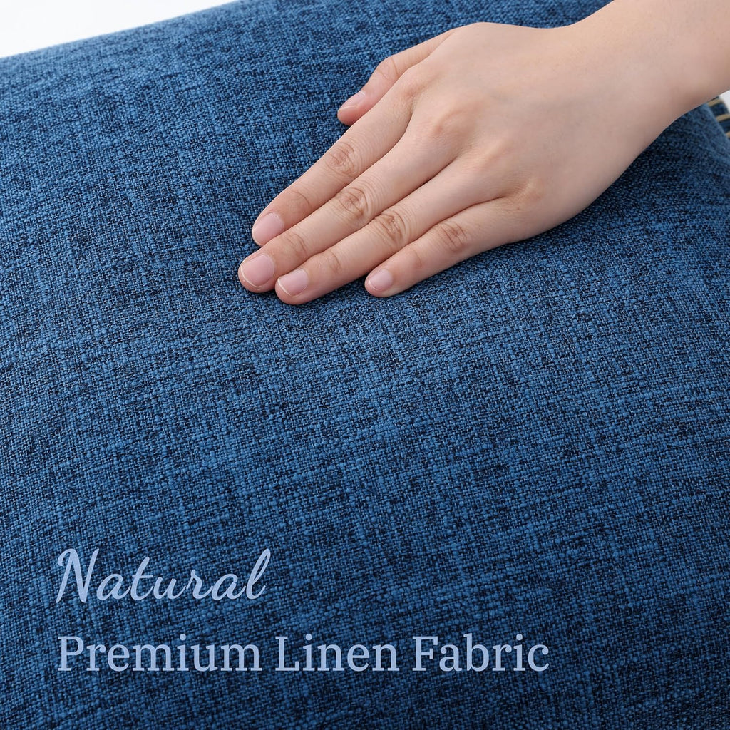 Patriotic Summer Decorative Throw Pillow Covers 12x20 Set of 2 Lumbar Faux Linen Outdoor Neutral Farmhouse Coastal