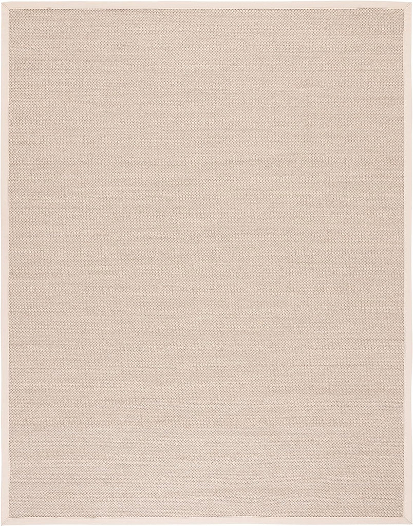 Area Rug 9x12 - Natural Fiber - Large - Marble & Beige, Sisal, Woven Design with Border