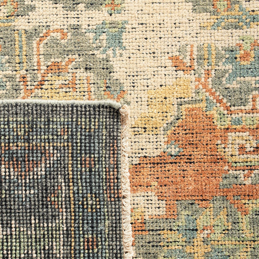 Izmir Area Rug - 10' x 14', Rust & Taupe, Hand-Knotted Traditional New Zealand Wool