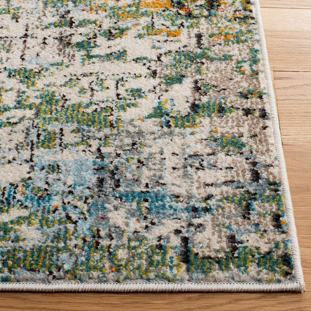 Madison X-Large Area Rug - 12' x 15', Green & Turquoise, Modern Abstract Design, Non-Shedding & Easy Care