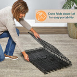 Intermediate LifeStages Single Door 36-Inch Folding Dog Crate, Enhanced Security, Includes Leak-Proof Pan