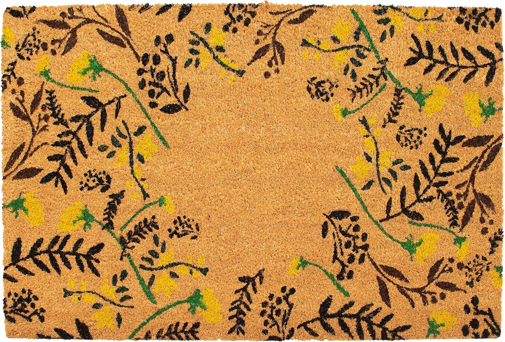 AZ105082436H Floral Monogram Doormat, 24" x 36", Multicolor (Letter H)