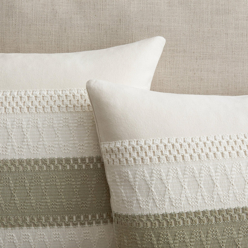 2 Pack Boho Throw Pillow Covers, Contrast Dark Sage 16x16in