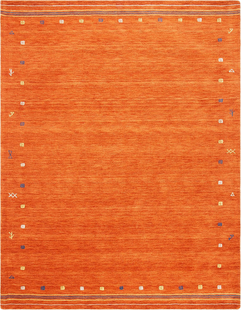 Area Rug 8x10 - Himalaya - Large - Rust, Handmade Wool