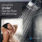 Shower Head - High Pressure Rain - Premium Quality Luxury Design