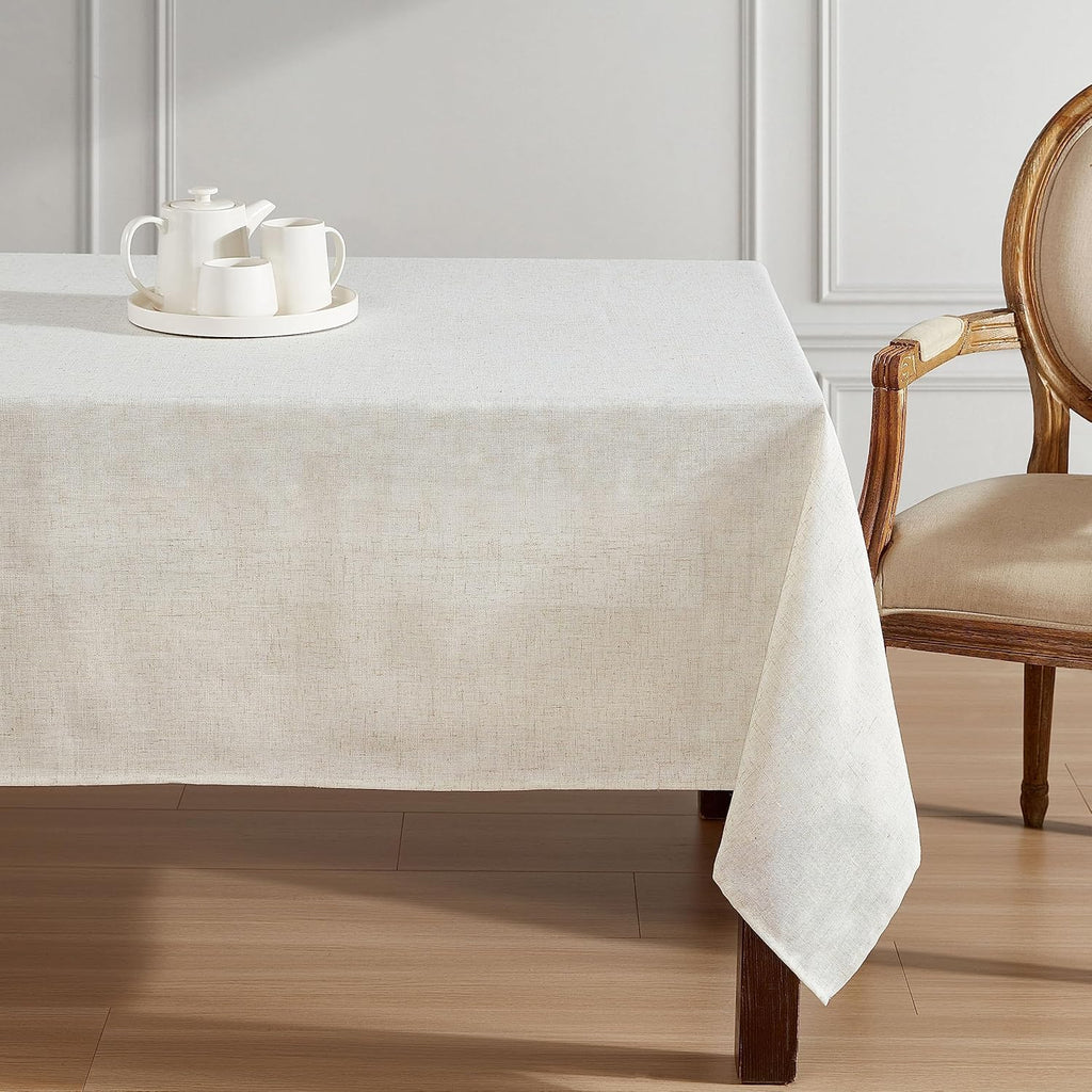 Dothan Luxury Linen Blend Tablecloth or Party, 60" x 120", Taupe