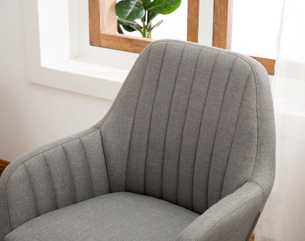 Tuchico Contemporary Fabric Accent Chair,Arm Rest, Gray
