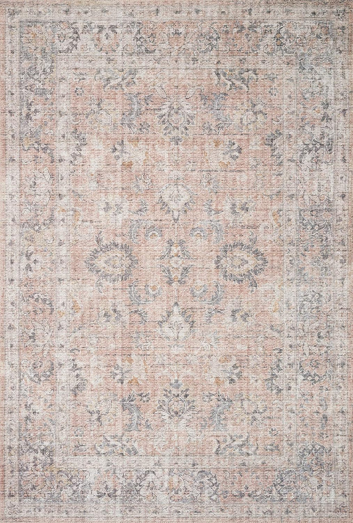 Loloi Skye Collection SKY-01 Blush/Grey 8'-0" x 8'-0" Round Area Rug