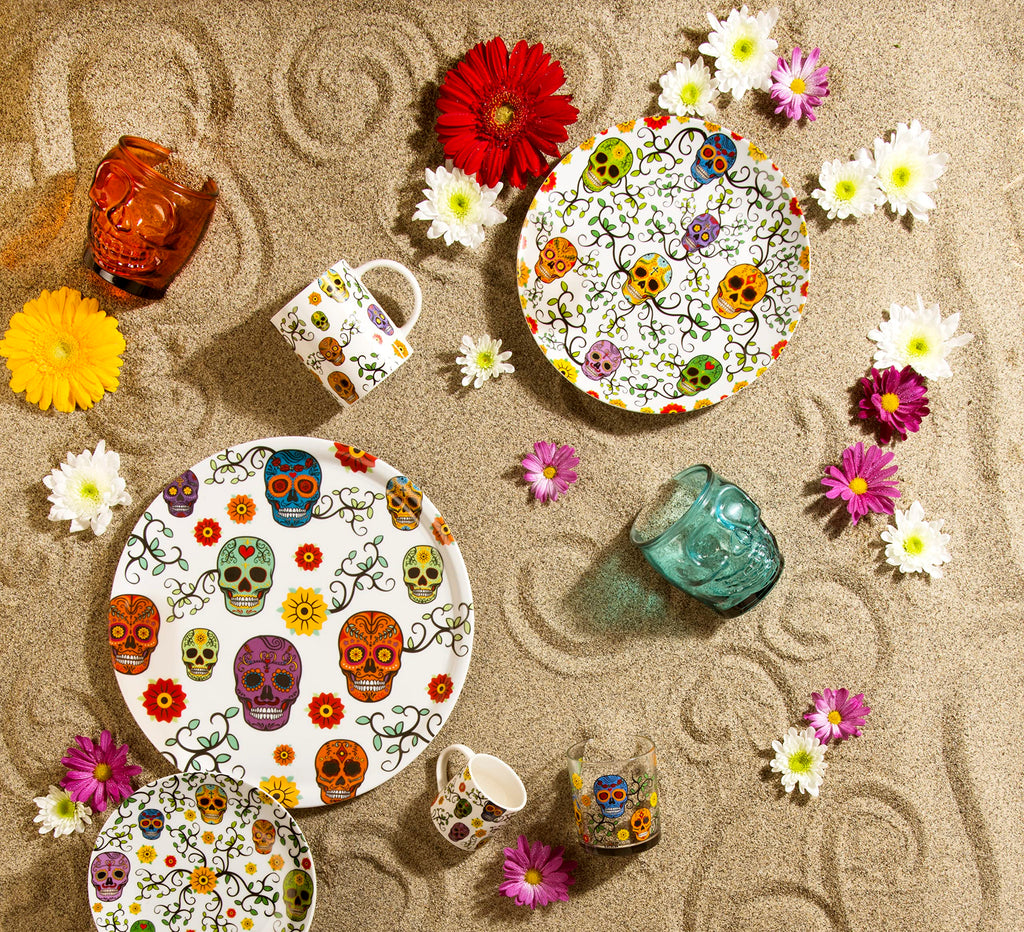 Calavera Dinner Set 18 Pieces, Porcelain