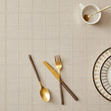 Linen Checked Table Cloth 52x70 Inches (Fit 3ft-4ft, Narrow Fit for 5ft Rectangle Table), Farmhouse 