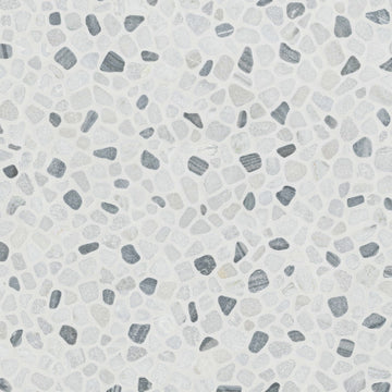 Marble Wall Tile | Black and White Pebbles Pattern Tumbled | 12" x 12"