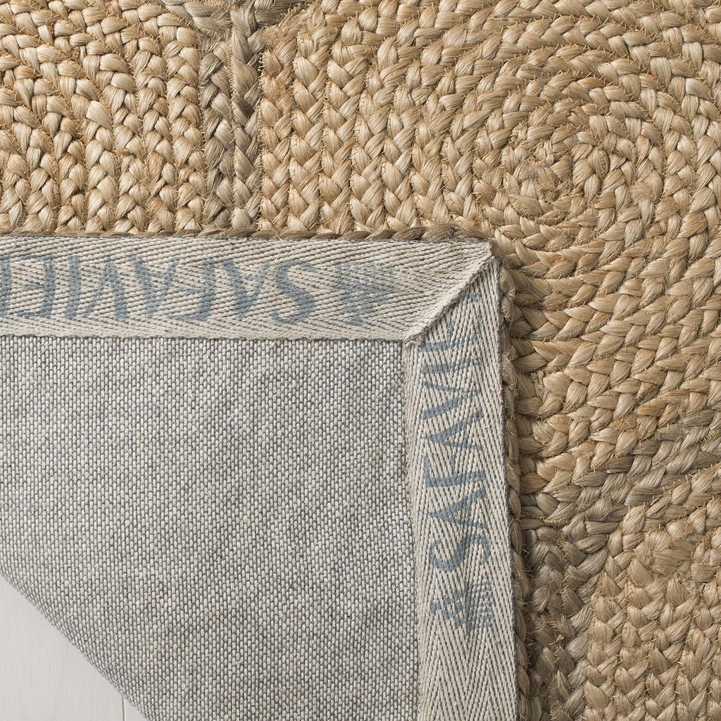 Natural Fiber Area Rug - 10' x 14', Natural & Grey, Handmade Honeycomb Woven Jute
