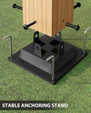 10x13 ft Outdoor Retractable Pergola with Canopy and Side Mesh Screen