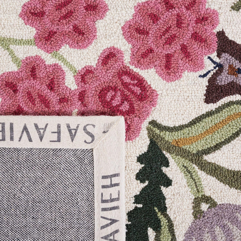 Chelsea Area Rug - 10' x 14', Ivory & Green, French Country Floral Design, Handmade Wool