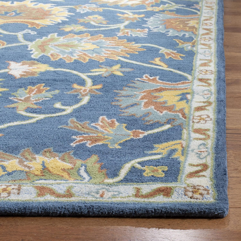 Heritage Area Rug - 9' x 12', Navy, Handmade Traditional Oriental Wool