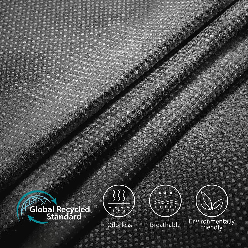 Shower Curtain and Liner Set, Waffle Shower Curtain Set with 12 Stainless Steel Hooks, Waterproof Luxury Fabric