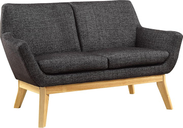 LLR68959 Quintessence Collection Upholstered Loveseat Sofa Black