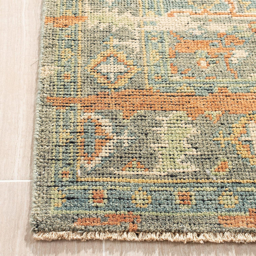 Izmir Area Rug - 10' x 14', Rust & Taupe, Hand-Knotted Traditional New Zealand Wool