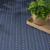 Home Horizon Indoor/Outdoor Navy 8' x 10' Area Rug - Easy Clean, Non Shedding, Bed Room, Living Room