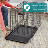 42-Inch iCrate for Large Breeds, 71-90 lbs, Double Door Folding Dog Crate with Divider Panel