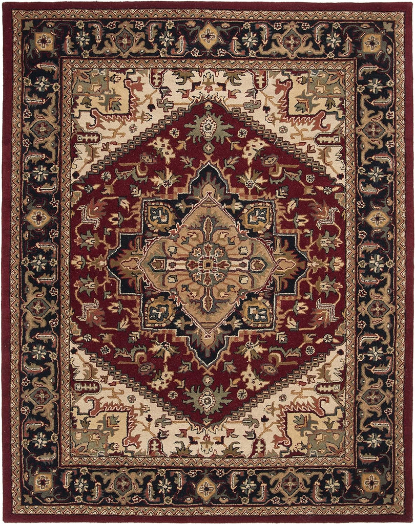 Area Rug 9x12 - Heritage - Large - Red, Handmade Wool, Traditional Oriental Medallion Design