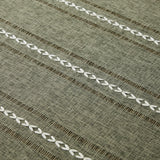 Hemstitched Embroidery Striped Boho Tablecloth 54x70 Inch Olive, Heavy Weight Farmhouse Burlap Linen