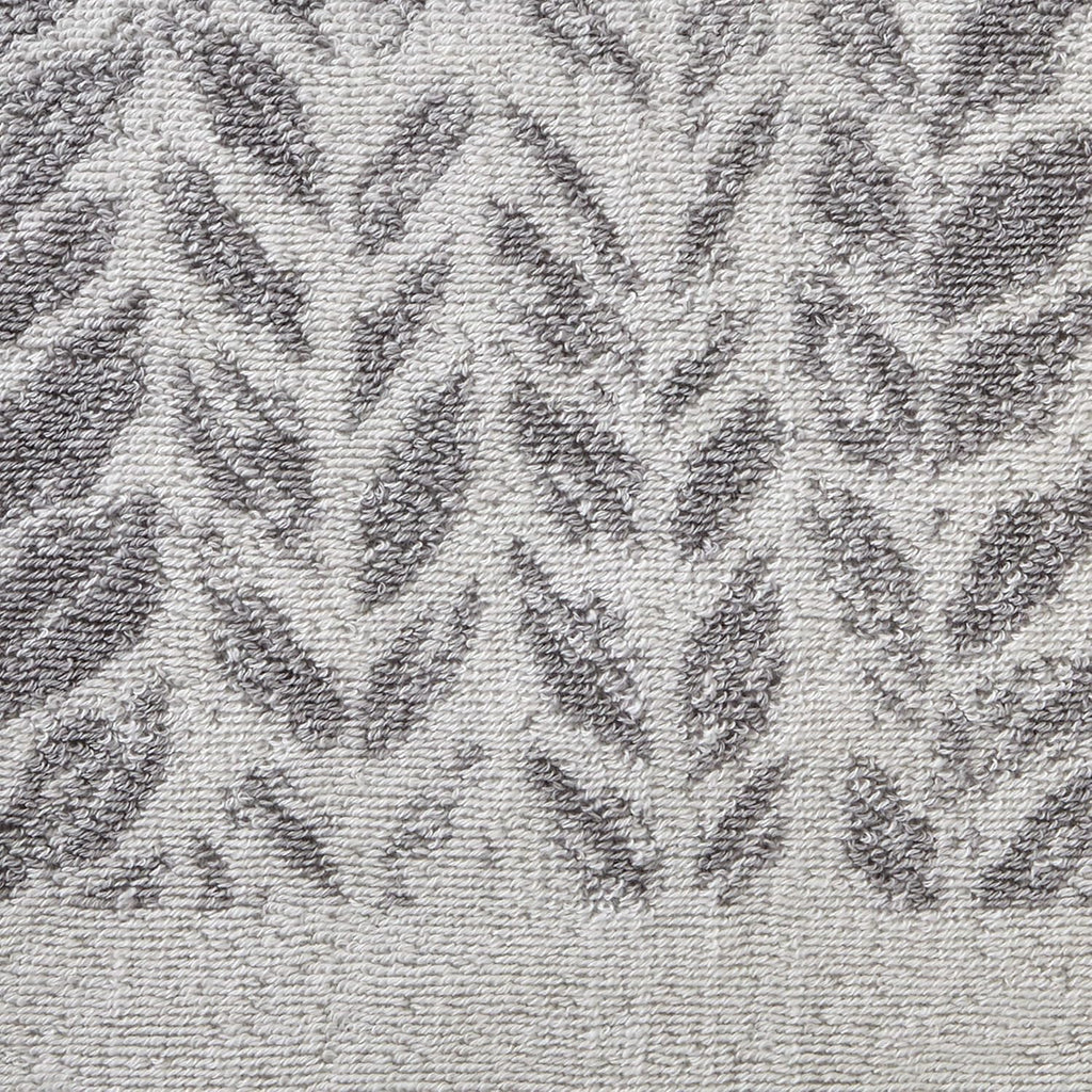Distressed Leaves 100% Turkish Cotton Premium 4-Piece Towel Set, 600 GSM, Soft & Absorbent Jacquard- 2 Bath Towels, 2