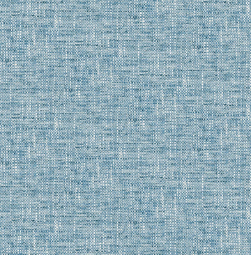 NU2918 Navy Poplin Texture Peel & Stick Wallpaper, Blue